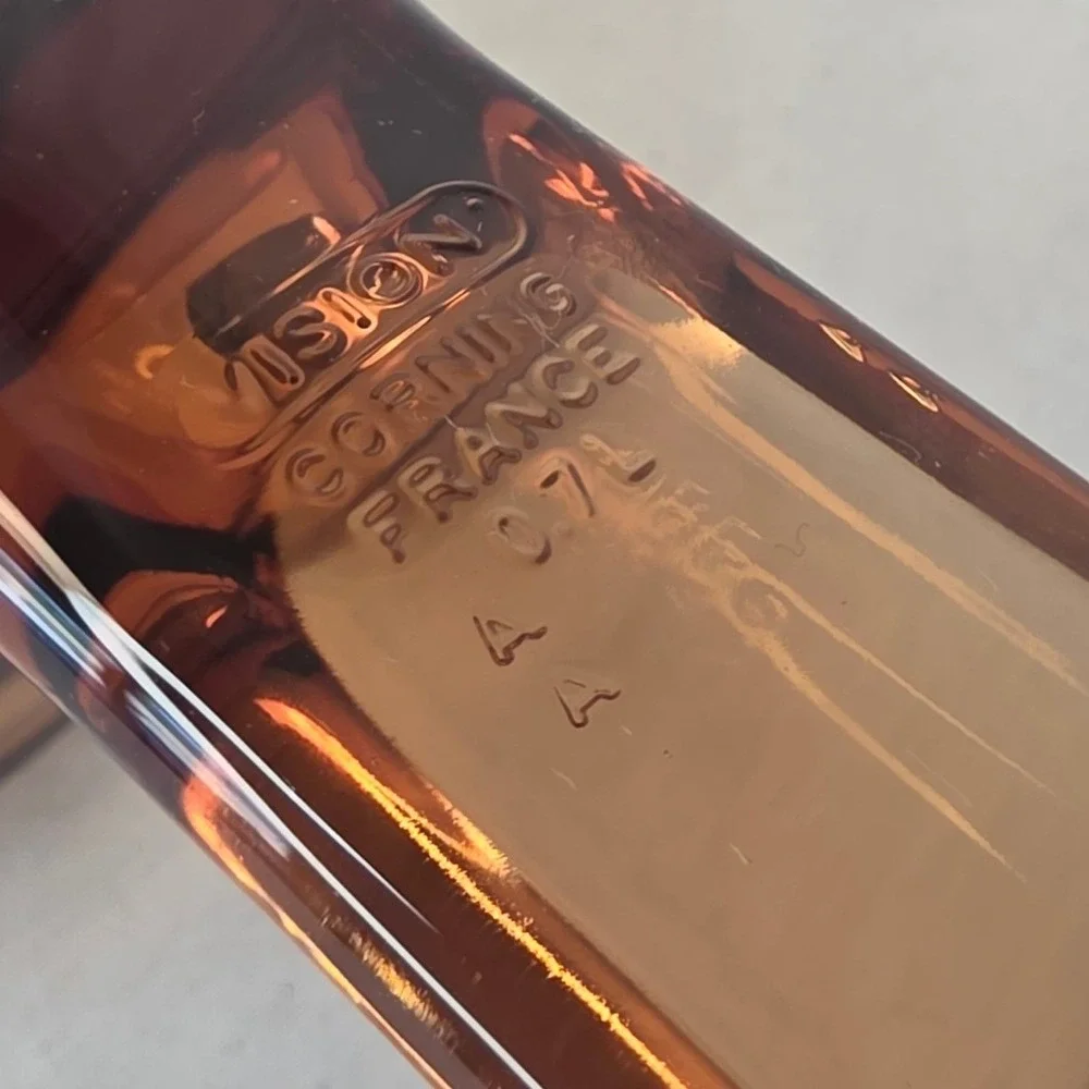 VTG Corning Visions Amber Glass 0.7L Saucepan Pour Spout Made in France